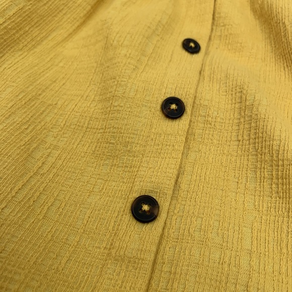 Madewell Golden Yellow Crop Top, Off the Shoulder - Picture 4 of 4